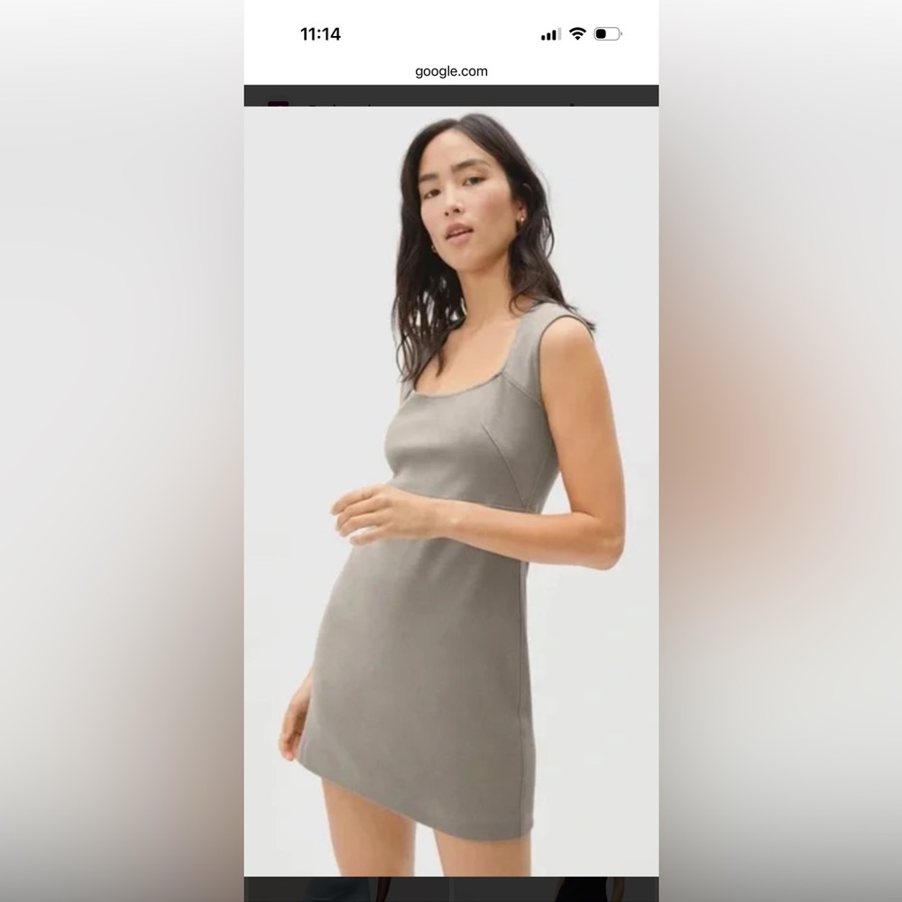 Everlane xxs 90s mini dress in clay